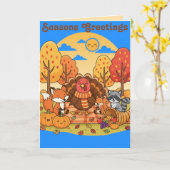 Happy Thanksgiving Card for Kids カード (黄色い花)