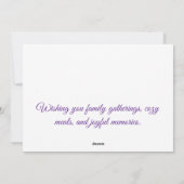 Happy Thanksgiving Cartoon Rat in Pumpkin シーズンカード (裏面)