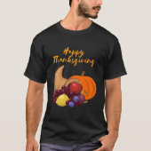 Happy Thanksgiving Cornucopia Tシャツ (正面)