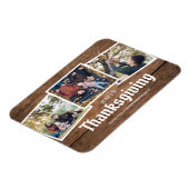 Happy Thanksgiving Country 素朴 Family Photo マグネット (左側)