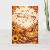 Happy Thanksgiving - Customisable Card カード (正面)