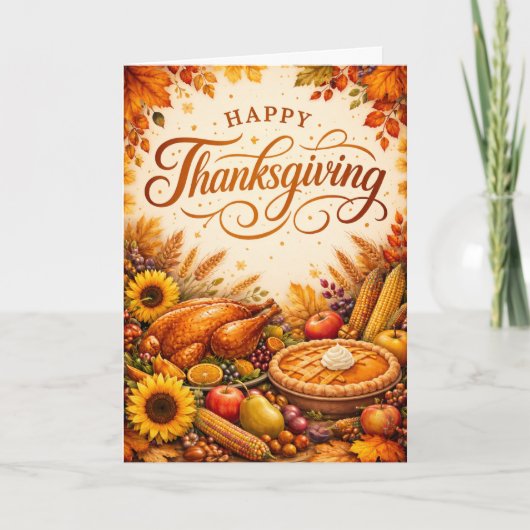 Happy Thanksgiving - Customisable Card カード (正面)