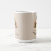 Happy Thanksgiving Cute Turkey コーヒーマグカップ (中央)