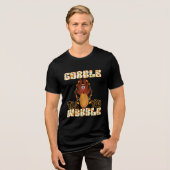 Happy Thanksgiving Day Gobble Till You Wobble トライブレンドＴシャツ (正面全面)