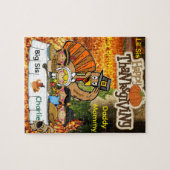 Happy Thanksgiving Day Jigsaw Family Grateful ジグソーパズル (横)