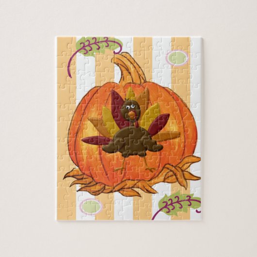 Happy Thanksgiving Day Jigsaw Puzzle Turkey ジグソーパズル (縦)