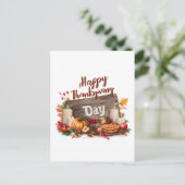 Happy Thanksgiving Day Postcard シーズンポストカード (スタンド正面)