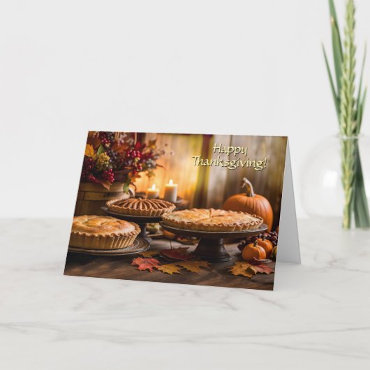 Happy Thanksgiving Desserts and Pies  カード (正面)