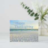 Happy Thanksgiving - Destin, Florida beach sunset シーズンポストカード (スタンド正面)
