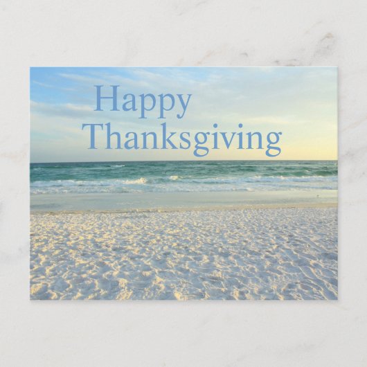 Happy Thanksgiving - Destin, Florida beach sunset シーズンポストカード (正面)