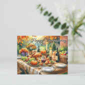 Happy Thanksgiving Dinner Feast  ポストカード (スタンド正面)