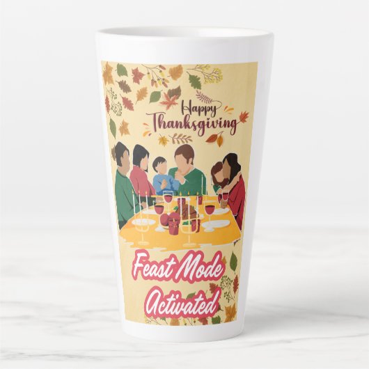 Happy Thanksgiving Feast Mode Activated tee カフェラテマグ (正面)