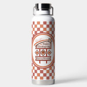 Happy Thanksgiving Feeling Blessed Retro Sign ウォーターボトル (背面)