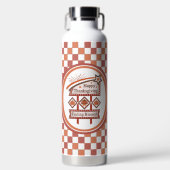 Happy Thanksgiving Feeling Blessed Retro Sign ウォーターボトル (正面)