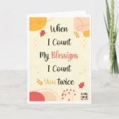 Happy Thanksgiving for a Special Person カード (正面)