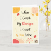 Happy Thanksgiving for a Special Person カード (黄色い花)