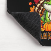 Happy Thanksgiving Frog Costume Turkey Fall Leaves マウスパッド (コーナー)