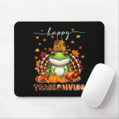 Happy Thanksgiving Frog Costume Turkey Fall Leaves マウスパッド (マウス)