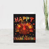 Happy Thanksgiving Funny Turkey Day Family Dinner  カード (正面)
