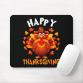 Happy Thanksgiving Funny Turkey Family Dinner Than マウスパッド (マウス)
