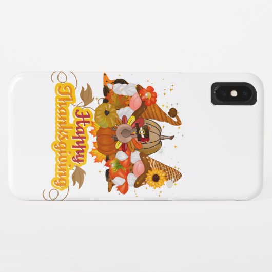 Happy Thanksgiving Gnome Case-Mate iPhoneケース (裏面(横))