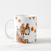 Happy Thanksgiving Gnome Floral Art コーヒーマグカップ (左)