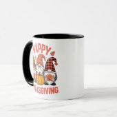 Happy Thanksgiving Gnomes Cute Coffee & Tea マグカップ (正面左)