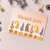 Happy Thanksgiving Gnomes Pumpkin Sunflower Fall ポストカード