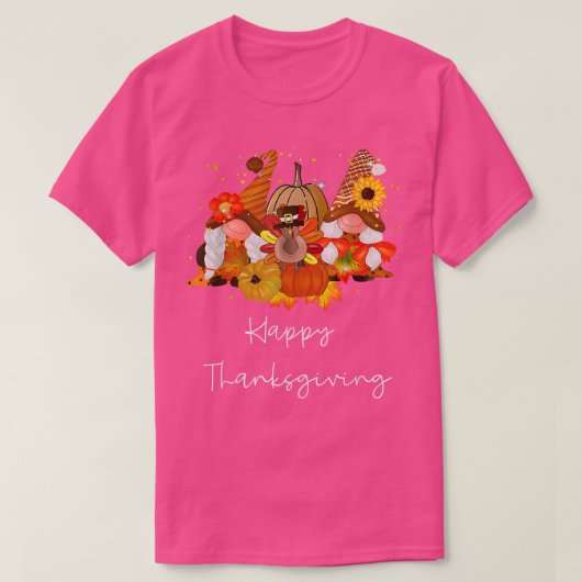 Happy Thanksgiving Gnomes Tシャツ (デザイン正面)