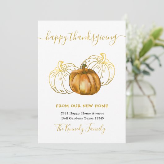 Happy Thanksgiving Gold Pumpkin New Home Address (スタンド正面)