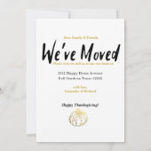 Happy Thanksgiving Gold Pumpkin New Home Address (裏面)
