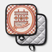 Happy Thanksgiving Grateful & Blessed Retro Sign 鍋敷き (正面/裏面)