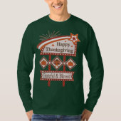 Happy Thanksgiving Grateful & Blessed Retro Sign Tシャツ (正面)