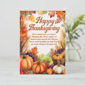Happy Thanksgiving Greeting シーズンカード (スタンド正面)