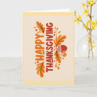 Happy Thanksgiving Greeting Card カード