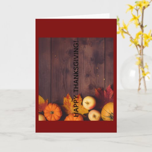 Happy Thanksgiving Greeting Card カード (黄色い花)