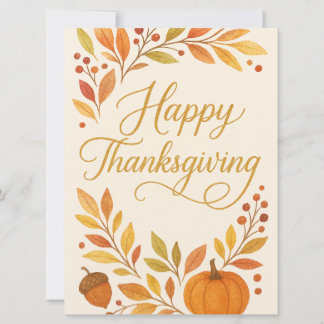 Happy Thanksgiving Greeting Card シーズンカード