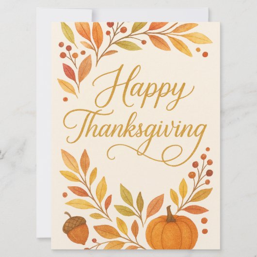 Happy Thanksgiving Greeting Card シーズンカード (正面)