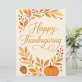 Happy Thanksgiving Greeting Card シーズンカード (スタンド正面)