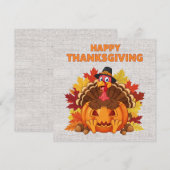 Happy Thanksgiving Greeting Card シーズンカード (正面/裏面)