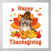 Happy Thanksgiving Havanese Dog Im Thankful ポスター (正面)