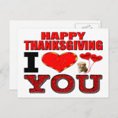 Happy Thanksgiving I Love you シーズンポストカード (正面/裏面)