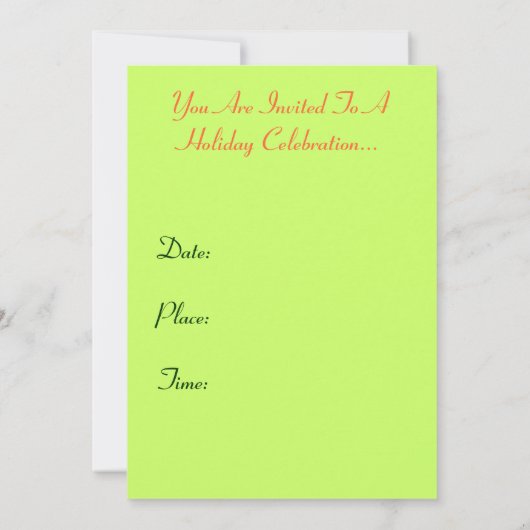 Happy Thanksgiving IV 招待状 (裏面)