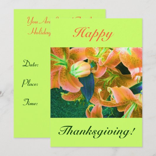 Happy Thanksgiving IV 招待状 (正面/裏面)