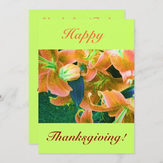 Happy Thanksgiving IV 招待状 (正面/裏面)