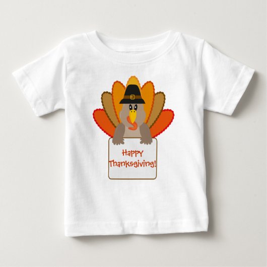 Happy Thanksgiving Kids T-Shirt ベビーTシャツ (正面)