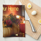 Happy Thanksgiving Kitchen Hand Towel Bless Home キッチンタオル (四つ折り)