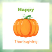 Happy Thanksgiving large pumpkin ウィンドウサイン (シート3)