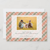 Happy Thanksgiving Modern Scrip Message 2 Photo シーズンカード (裏面)