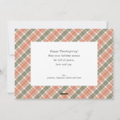 Happy Thanksgiving Modern Scrip Message Full Photo シーズンカード (裏面)